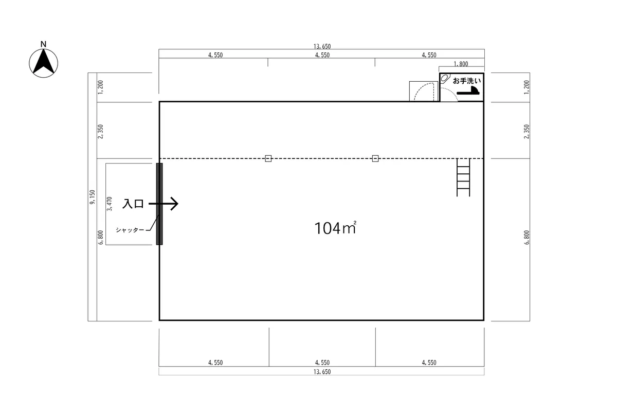 Floor plan of ALBE Shinsakae Space (1F)